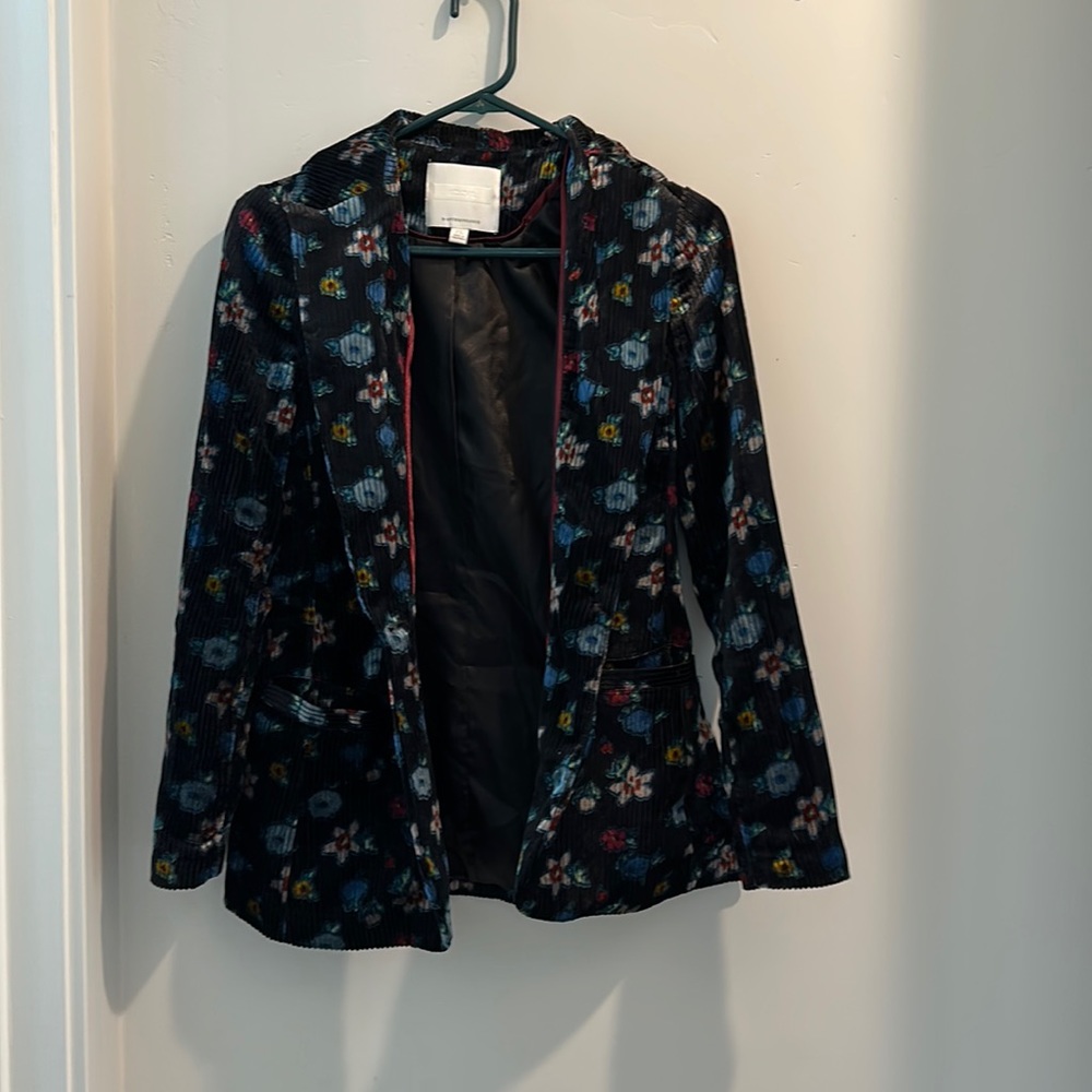 Anthropologie etat:twa Velvet Floral Blazer (0)